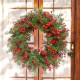 Vánoční dekorativní věnec na dveře, průměr 45 cm