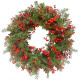 Vánoční dekorativní věnec na dveře, průměr 45 cm