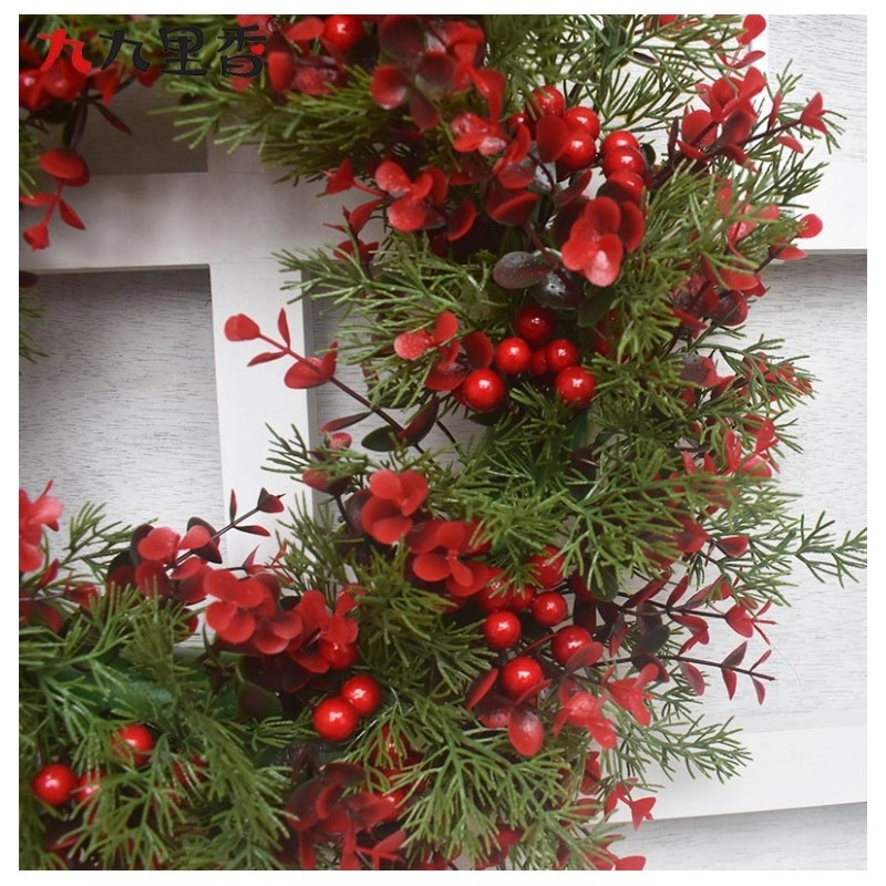 Vianočný dekoratívny veniec na dvere, priemer 45 cm