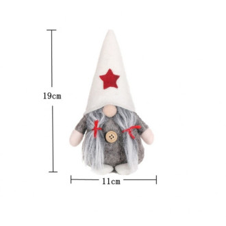 Vianočný plyšový trpaslík, 19 cm