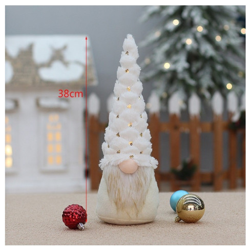 Vianočný plyšový trpaslík, 38 cm