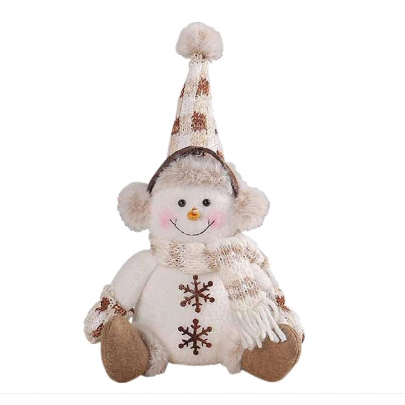 Vianočný snehuliak z plyšu 28 cm
