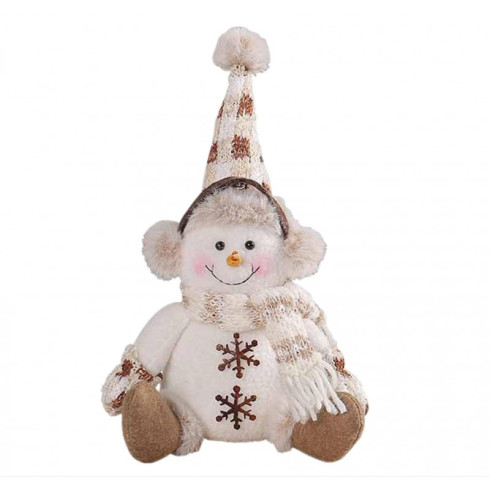 Vianočný snehuliak z plyšu 28 cm
