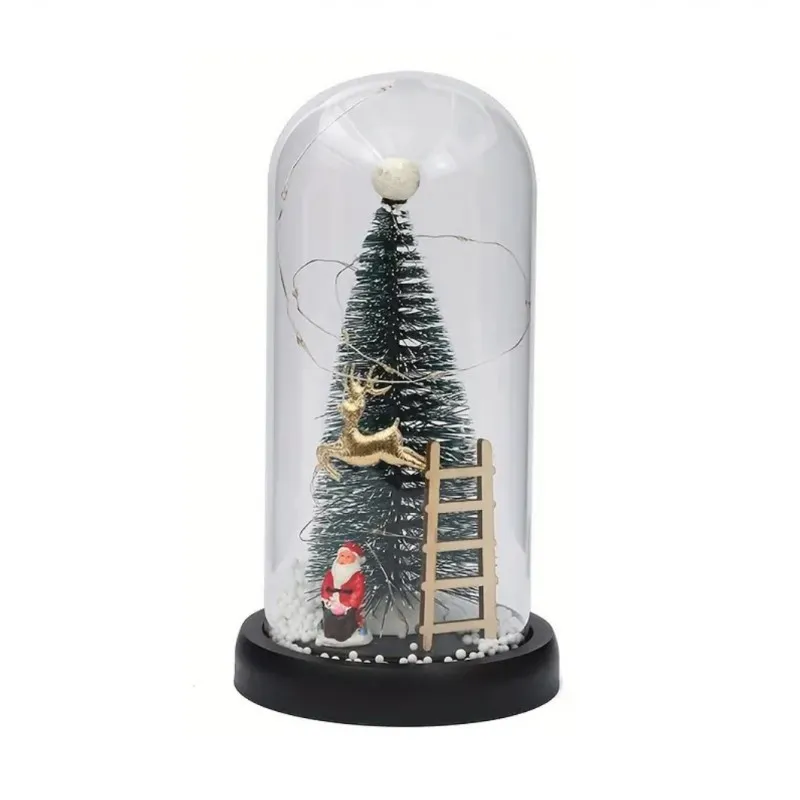 Vianočný stromčekv v krištáľovom skle s LED osvetlením v darčekovom balení