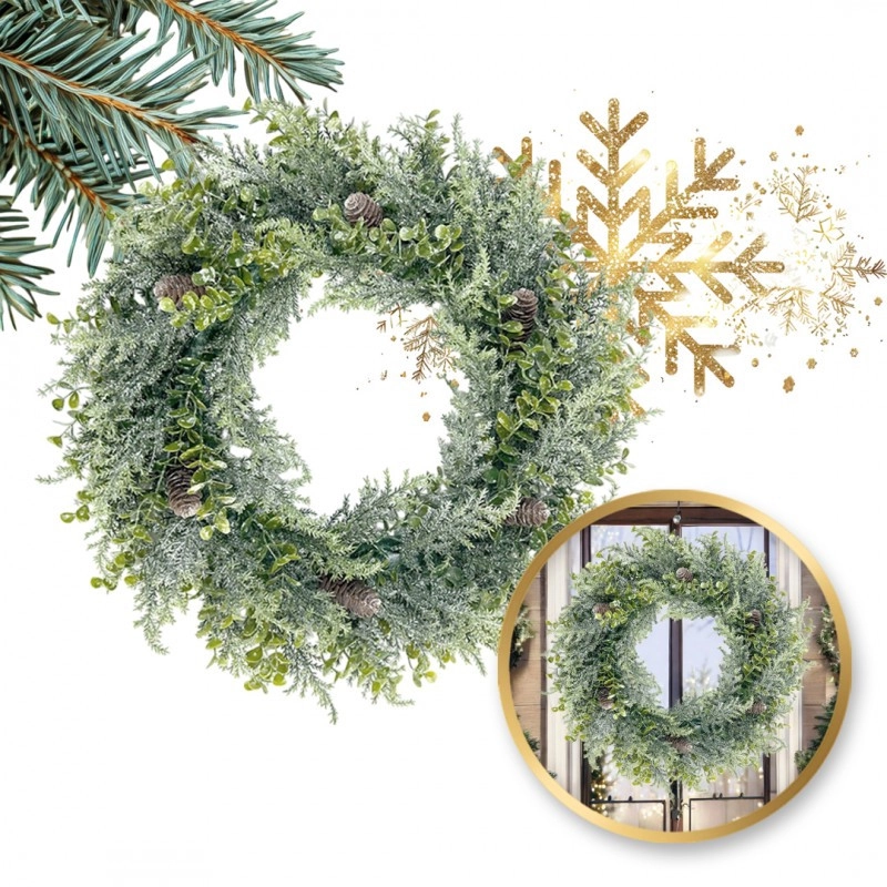 Vianočný veniec na dvere, priemer 38 cm 