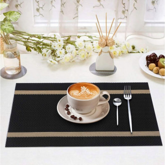 Vodeodolné prestieranie na stôl 30x45 cm - čierne 1 ks