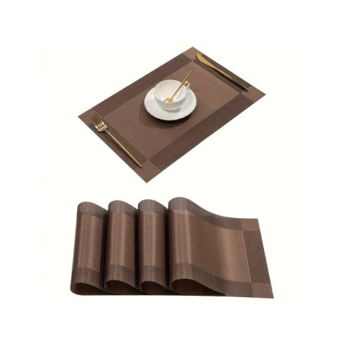 Voděodolné prostírání na stůl 30x45 cm - hnědé 1ks