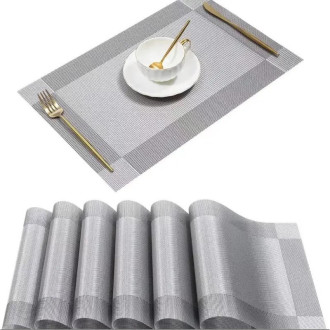 Vodeodolné prestieranie na stôl 30x45 cm - svetlo sivá 1 ks