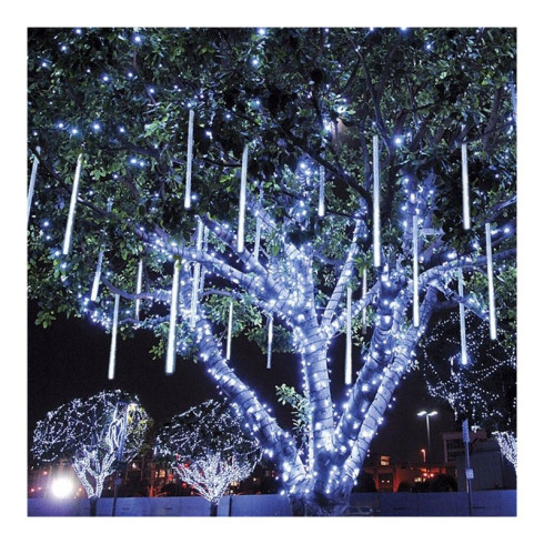 Vonkajšie LED osvetlenie Cencúle, studená biela, 210 cm