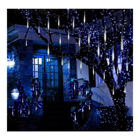 Vonkajšie LED osvetlenie Cencúle, studená biela, 210 cm