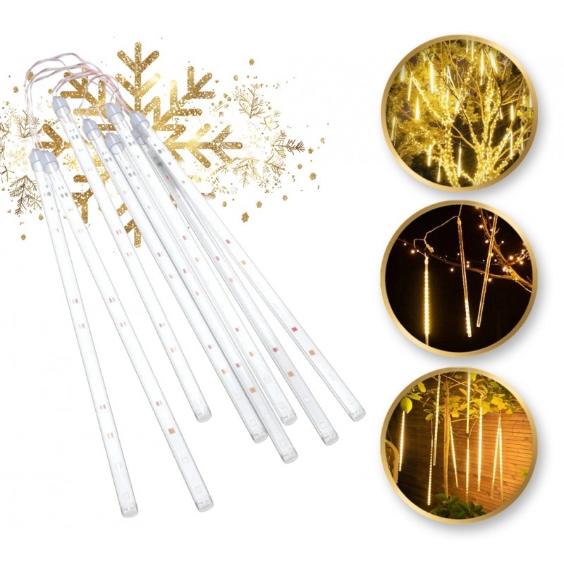 Vonkajšie LED osvetlenie Cencúle, teplá biela, 210 cm