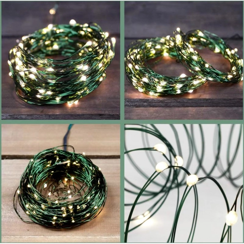 Vonkajšie vianočné osvetlenie 1 000 LED USB, teplá biela, 100 m