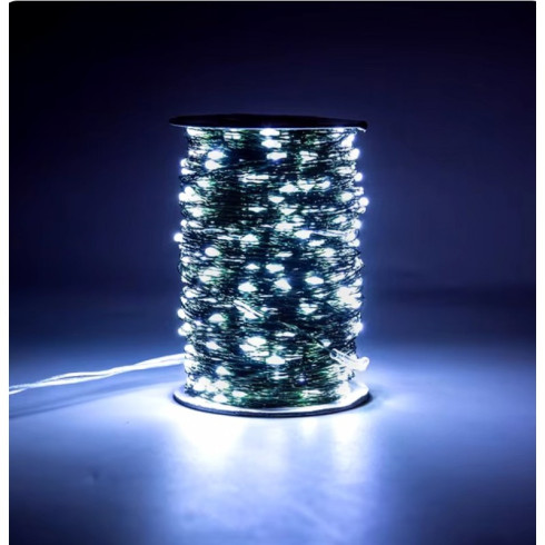 Venkovní vánoční osvětlení 500 LED USB, studená bílá, 50 m