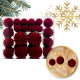 Zamatové vianočné ozdoby 48 ks, bordové