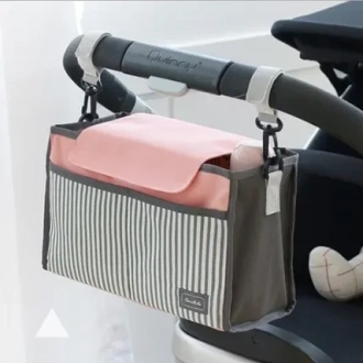 Závesný organizér na kočík - univerzálny ružový