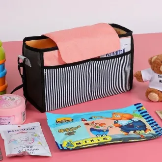 Závesný organizér na kočík - univerzálny ružový