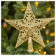 Zlatá hvězda na vánoční stromeček, 20 x 23 cm