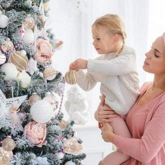 Zlaté vánoční koule 9 ks, průměr 7 cm