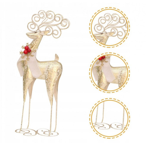 Zlatý vianočný sob, 61 cm