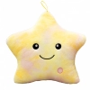 Žltý ombré LED vankúš Hviezda, 40 × 35 cm