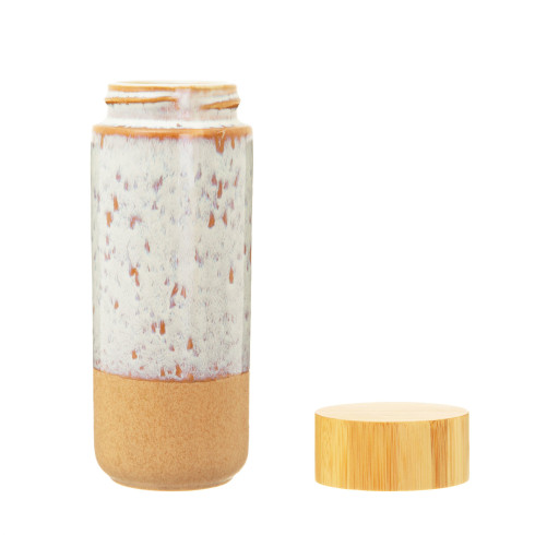 Biela keramická termo-fľaša 220 ml