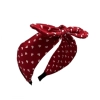 Čelenka do vlasov - červená so srdiečkami
