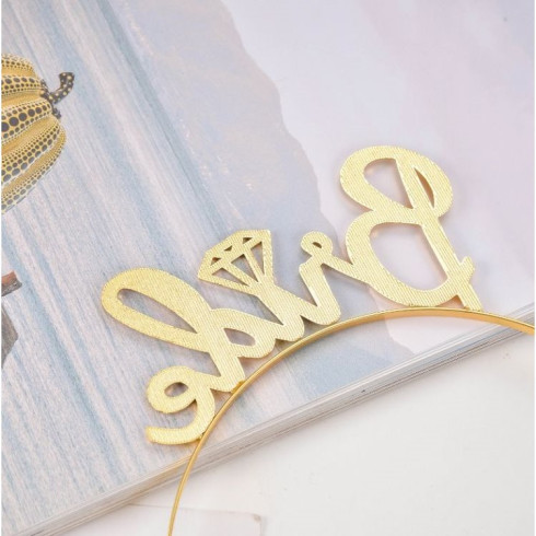 Čelenka rozlúčka so slobodou Bride - zlatá