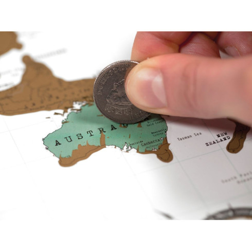 Cestovateľská stieracia mapa sveta