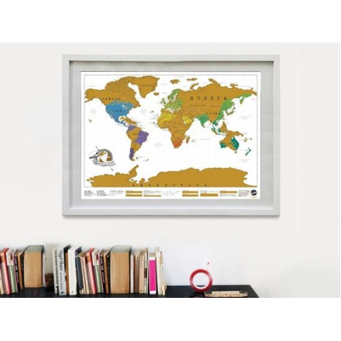 Cestovateľská stieracia mapa sveta