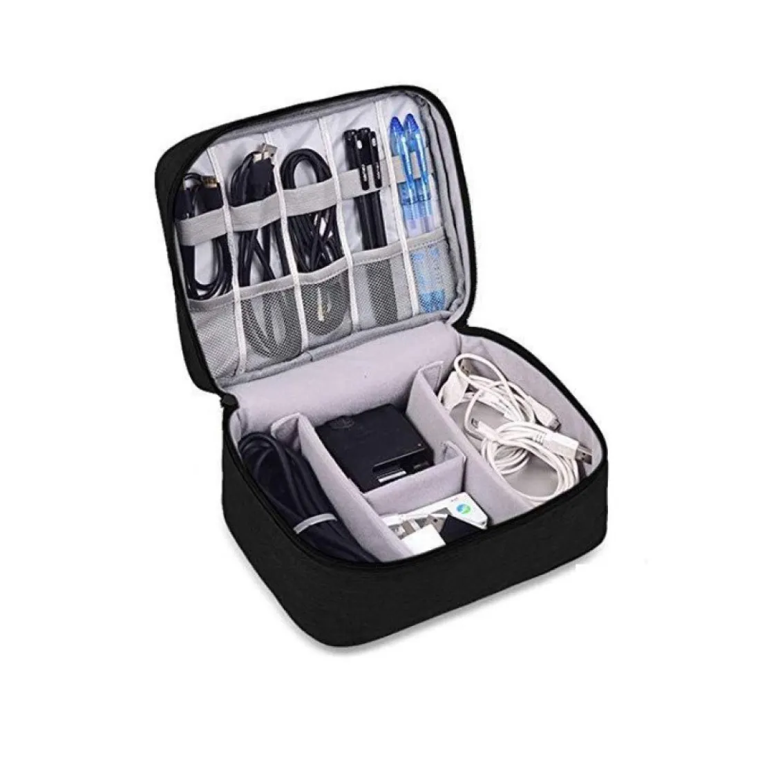 Cestovní organizér na elektroniku - černý