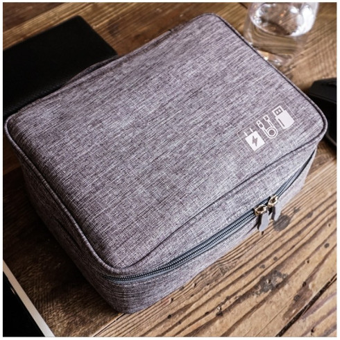 Cestovní organizér na elektroniku - modrý