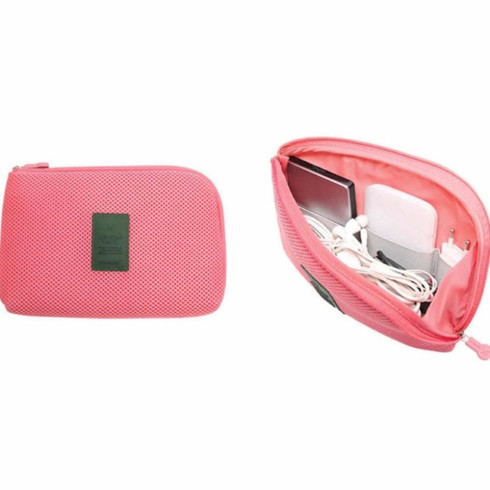 Cestovný organizér na elektroniku - ružový 