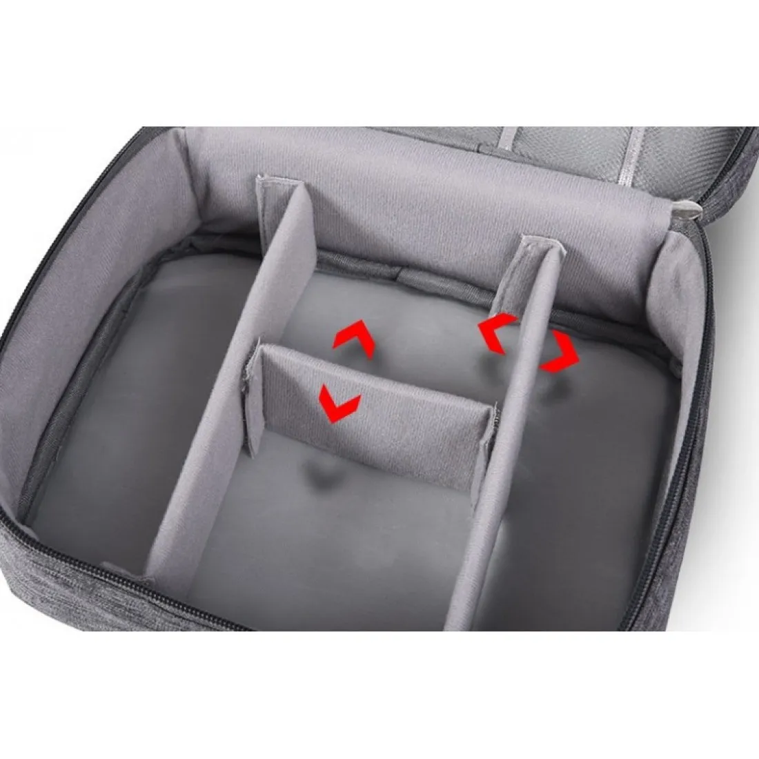 Cestovní organizér na elektroniku - šedý