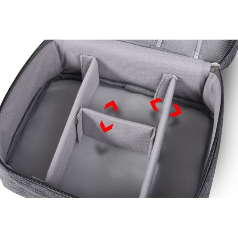 Cestovní organizér na elektroniku - šedý