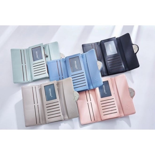 Dámska elegantná čierna peňaženka - 18,9 cm