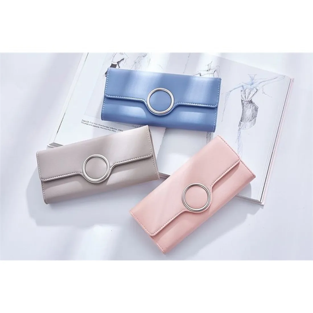 Dámská elegantní modrá peněženka - 18,9 cm