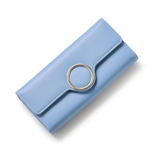 Dámska elegantná modrá peňaženka - 18,9 cm