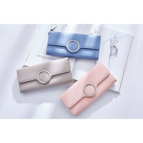 Dámska elegantná ružová peňaženka - 18,9 cm