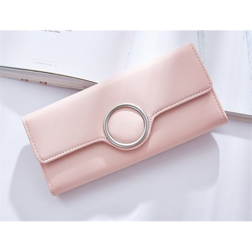 Dámska elegantná ružová peňaženka - 18,9 cm