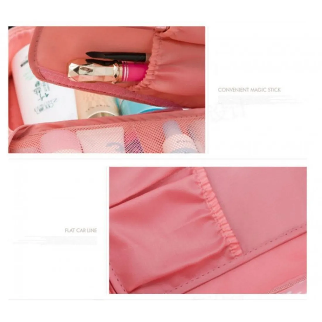 Dámská kosmetická taška - bordó s květinami