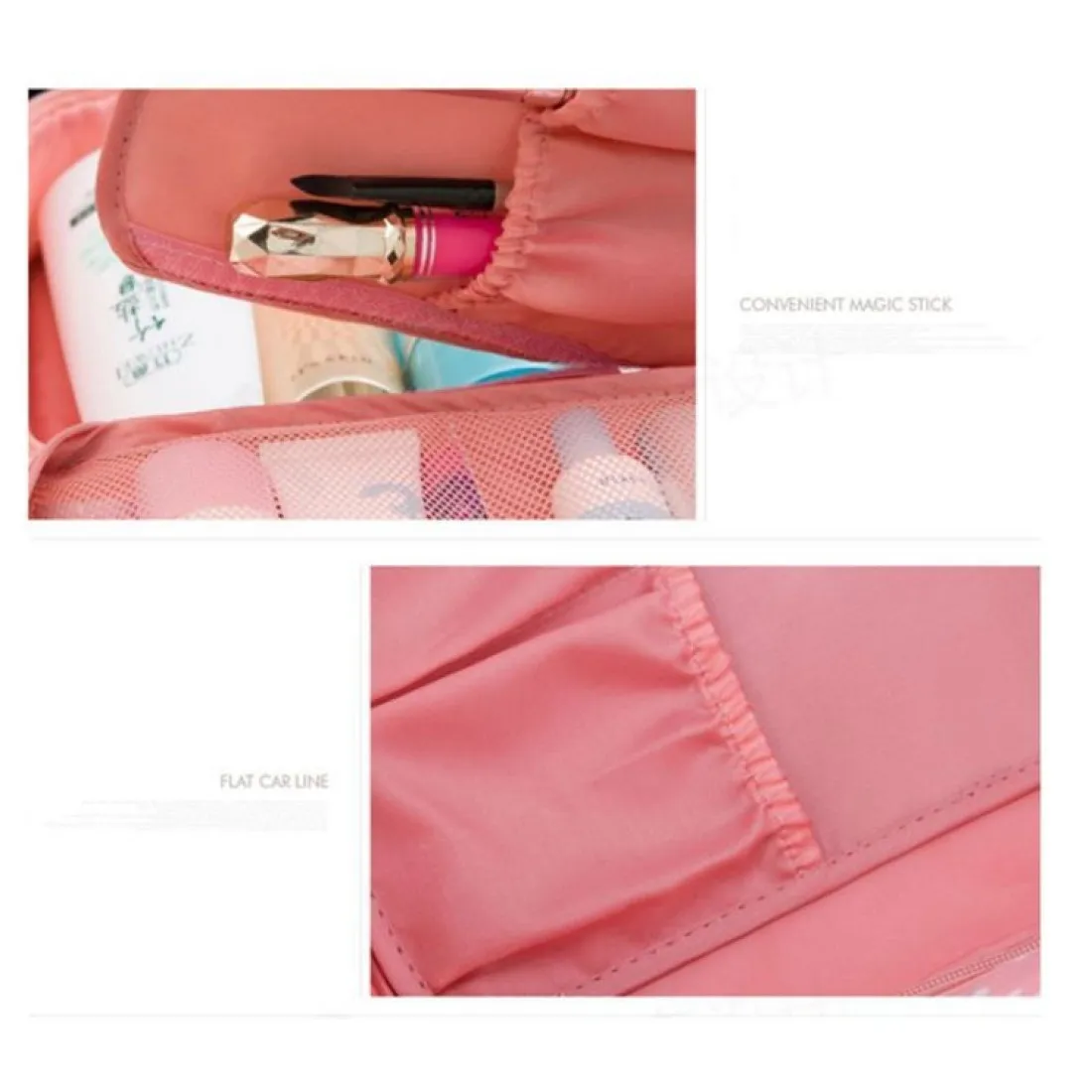 Dámská kosmetická taška - modrá s květinami