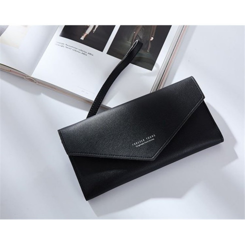 Dámska módna peňaženka - 20,7cm čierna