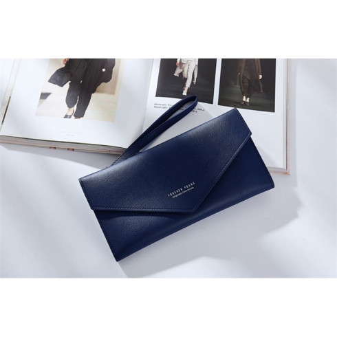 Dámska módna peňaženka - 20,7cm tmavomodrá