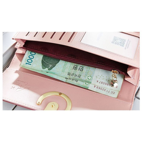 Dámska peňaženka - 19 cm, modrá so zlatým zapínaním