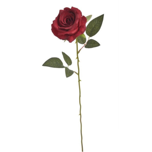 Dekoračná umelá ruža - červená 56 cm