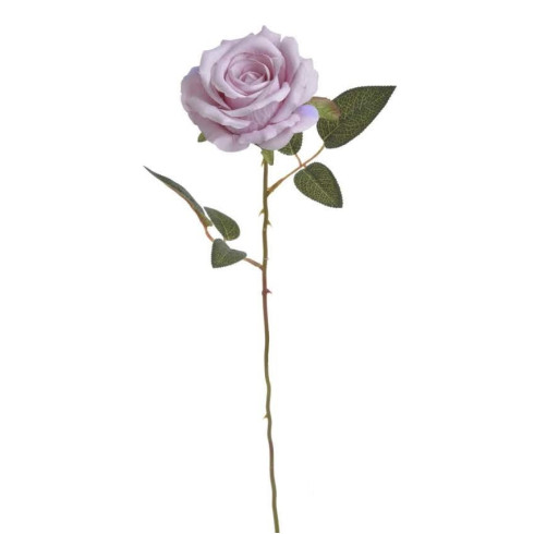 Dekoračná umelá ruža - fialová 56 cm