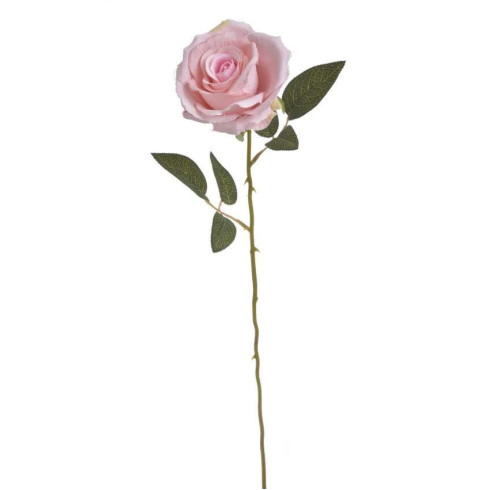 Dekoračná umelá ruža - ružová 56 cm