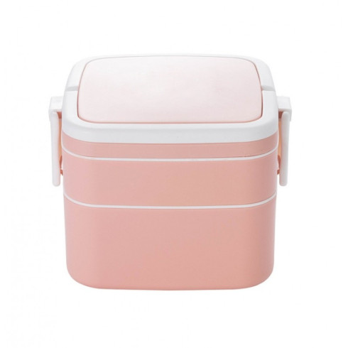 Desiatový box s lyžičkou, 1l - ružový