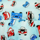 Dětské ložní povlečení autíčka - modré 130 x 90 cm