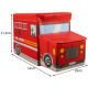 Detský úložný box - taburetka v podobe hasičského auta, 53 cm
